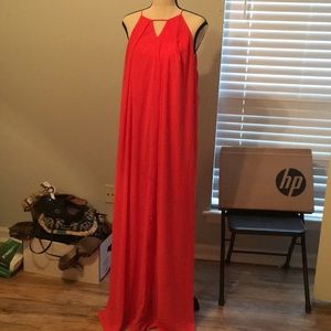 Coral maxi dress